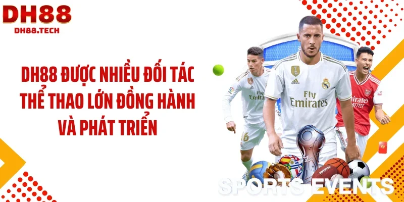 DH88 được nhiều đối tác thể thao lớn đồng hành và phát triển 